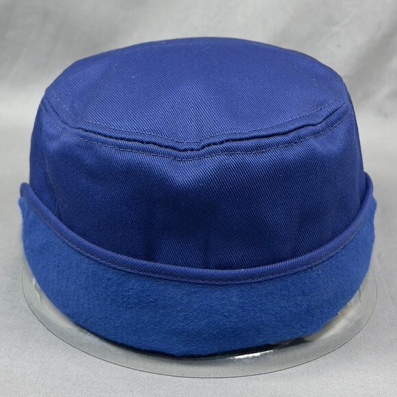 Vtg Farm Bureau Co Op Ear Flaps Fitted 7 3/8 Hat Cap Blue Agriculture Rancher - Picture 2 of 16